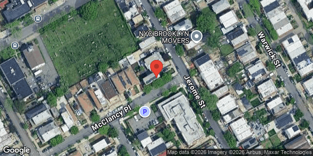 Aerial map of 652 JEROME STREET, Brooklyn