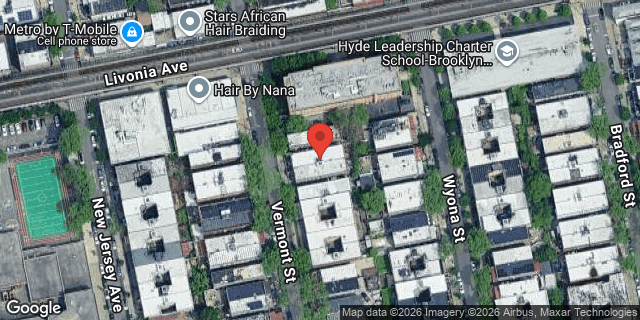 Aerial map of 597 VERMONT STREET, Brooklyn