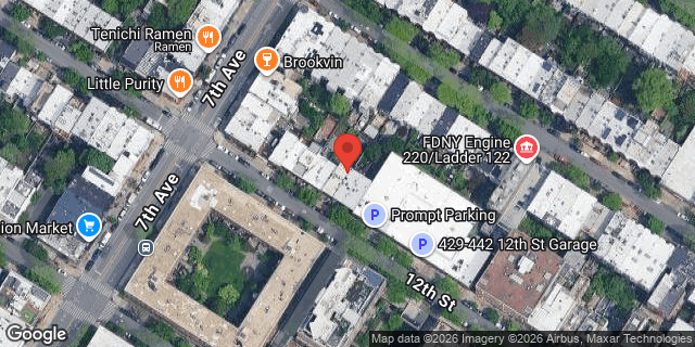 Aerial map of 421 12 STREET, Brooklyn