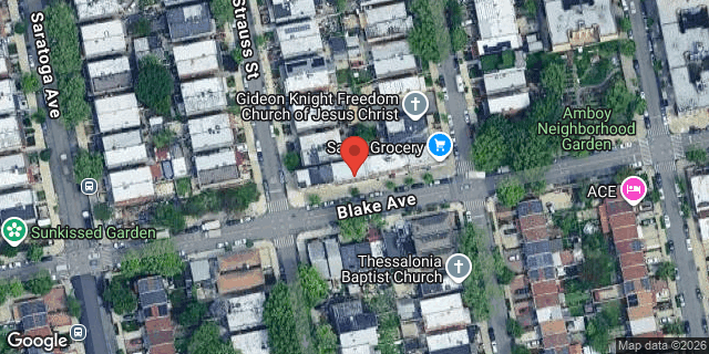 Aerial map of 127 BLAKE AVENUE, Brooklyn