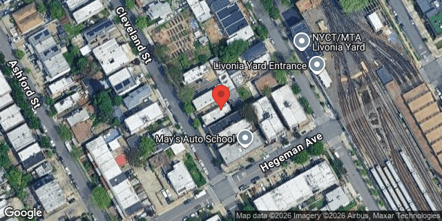 Aerial map of 805 CLEVELAND STREET, Brooklyn