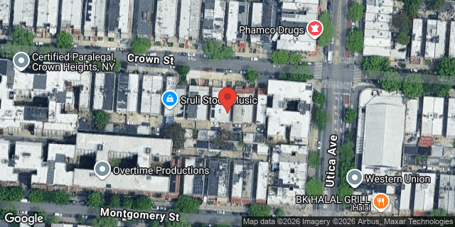 Aerial map of 764 CROWN STREET, Brooklyn