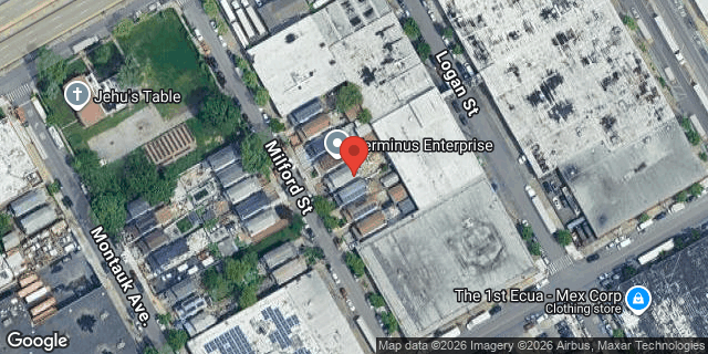Aerial map of 585 MILFORD STREET, Brooklyn