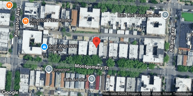 Aerial map of 713 MONTGOMERY STREET, Brooklyn