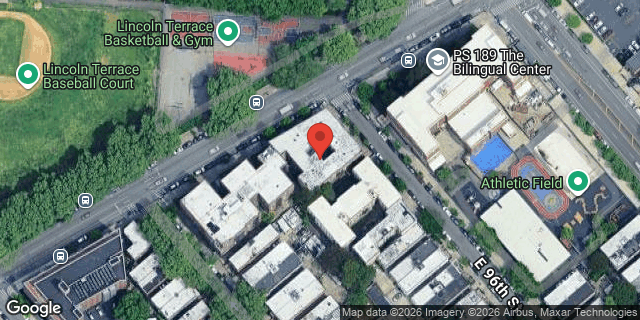 Aerial map of 1090 EAST NEW YORK AVENUE, Brooklyn