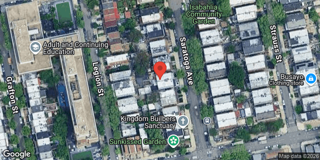 Aerial map of 634 SARATOGA AVENUE, Brooklyn