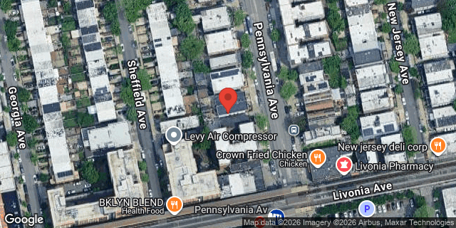 Aerial map of 490 PENNSYLVANIA AVENUE, Brooklyn