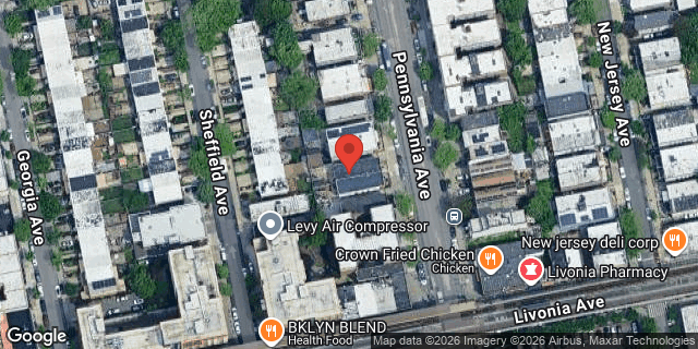 Aerial map of 486 PENNSYLVANIA AVENUE, Brooklyn