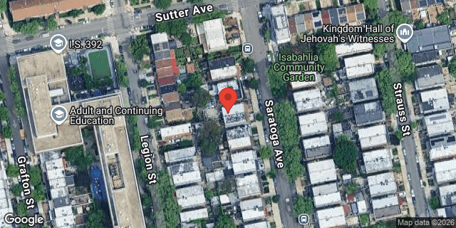 Aerial map of 624 SARATOGA AVENUE, Brooklyn