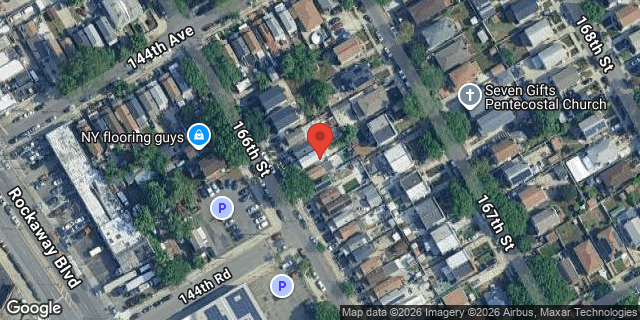 Aerial map of 144-23 166 STREET, Queens