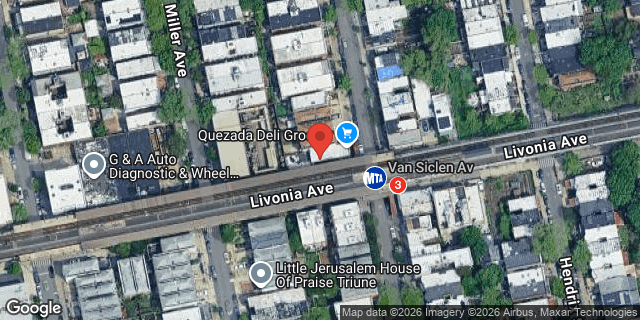 Aerial map of 570 VAN SICLEN AVENUE, Brooklyn