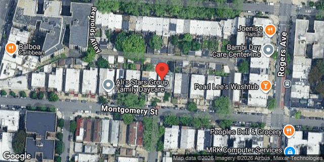 Aerial map of 293 MONTGOMERY STREET, Brooklyn