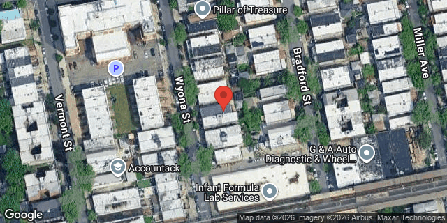 Aerial map of 519 WYONA STREET, Brooklyn