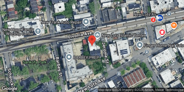 Aerial map of 606 JEROME STREET, Brooklyn