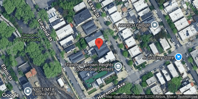 Aerial map of 724 ESSEX STREET, Brooklyn