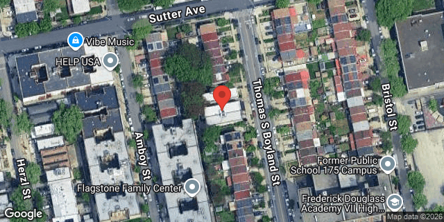 Aerial map of 596 THOMAS S BOYLAND ST, Brooklyn