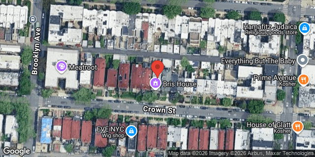 Aerial map of 455 CROWN STREET, Brooklyn