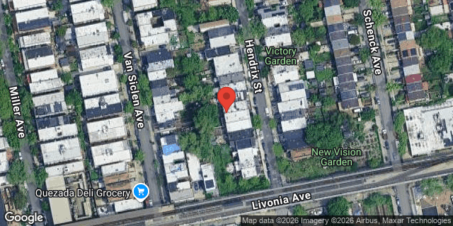 Aerial map of 624 HENDRIX STREET, Brooklyn