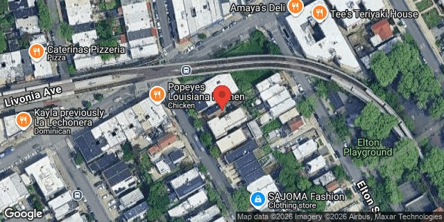 Aerial map of 739 CLEVELAND STREET, Brooklyn