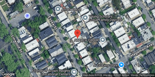 Aerial map of 717 ESSEX STREET, Brooklyn