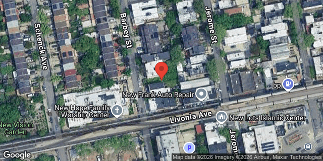 Aerial map of 659 BARBEY STREET, Brooklyn