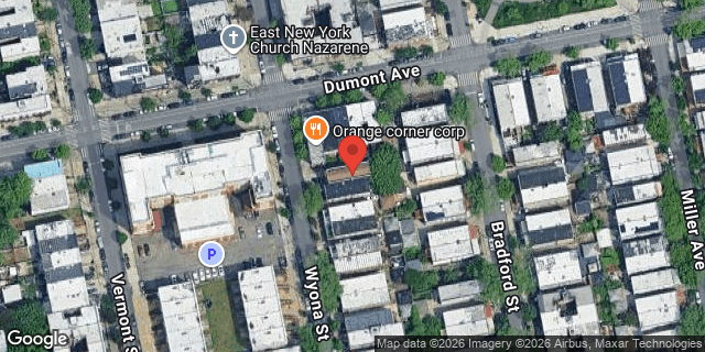 Aerial map of 495 WYONA STREET, Brooklyn
