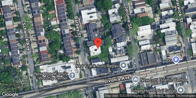 Aerial map of 655 BARBEY STREET, Brooklyn