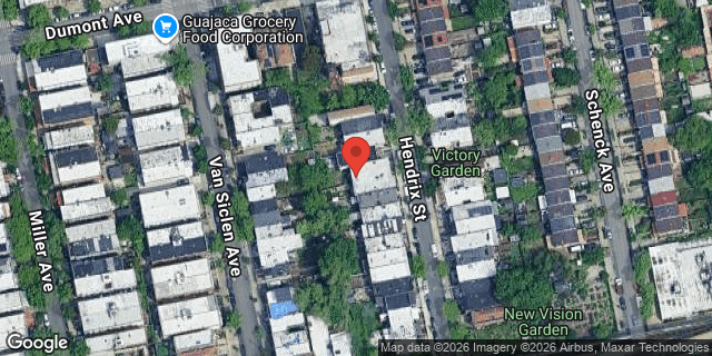 Aerial map of 614 HENDRIX STREET, Brooklyn