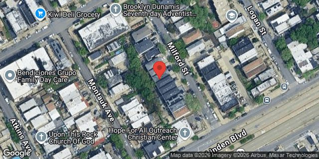 Aerial map of 510 MILFORD STREET, Brooklyn