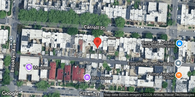 Aerial map of 1360 CARROLL STREET, Brooklyn
