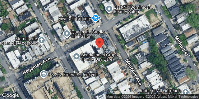 Aerial map of 1010 HEGEMAN AVENUE, Brooklyn