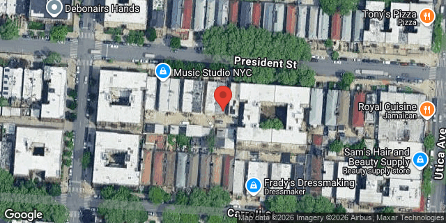 Aerial map of 1646 PRESIDENT STREET, Brooklyn