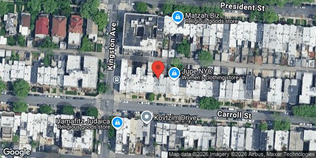Aerial map of 1381 CARROLL STREET, Brooklyn