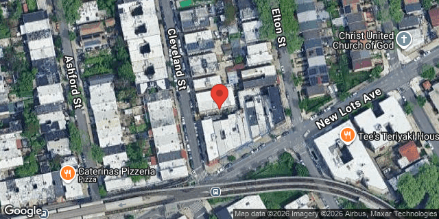 Aerial map of 711 CLEVELAND STREET, Brooklyn