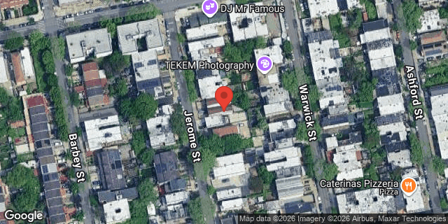 Aerial map of 573 JEROME STREET, Brooklyn