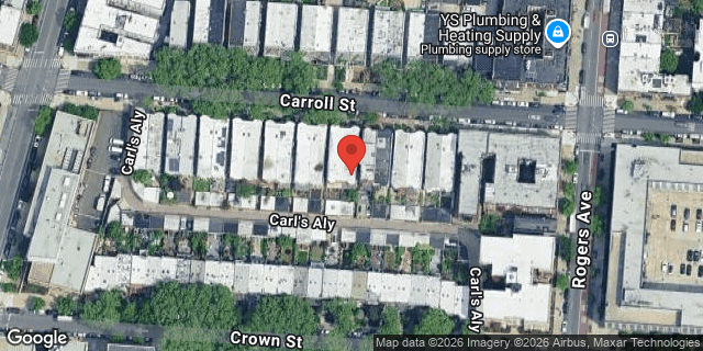 Aerial map of 1088 CARROLL STREET, Brooklyn