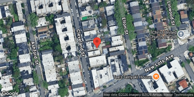 Aerial map of 701 CLEVELAND STREET, Brooklyn