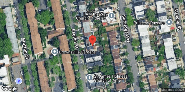 Aerial map of 65 LEGION STREET, Brooklyn
