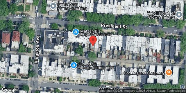 Aerial map of 1436 PRESIDENT STREET, Brooklyn