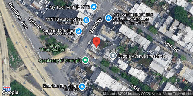 Aerial map of 587 3 AVENUE, Brooklyn