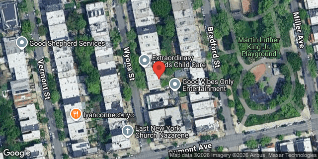 Aerial map of 461 WYONA STREET, Brooklyn