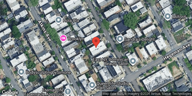 Aerial map of 438 MONTAUK AVENUE, Brooklyn