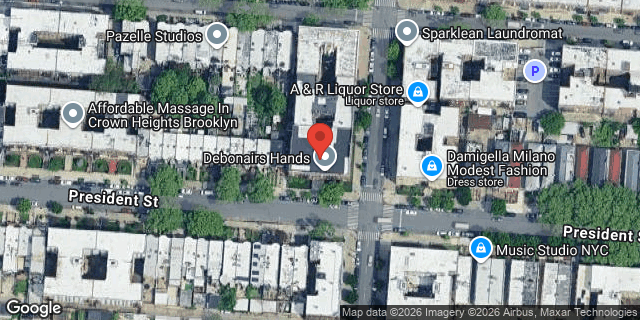 Aerial map of 1617 PRESIDENT STREET, Brooklyn