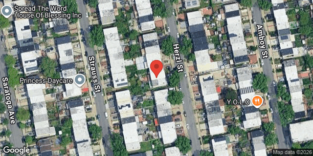 Aerial map of 100 HERZL STREET, Brooklyn