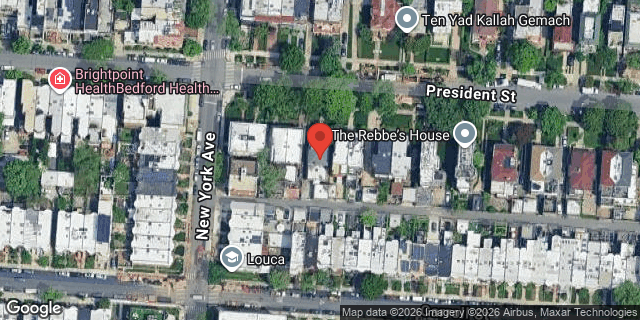 Aerial map of 1280 PRESIDENT STREET, Brooklyn