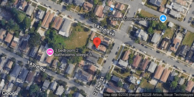 Aerial map of 143-06 222 STREET, Queens