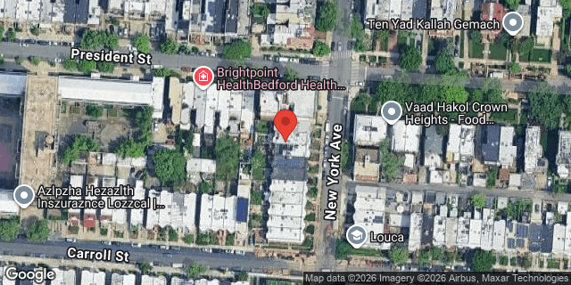 Aerial map of 350 NEW YORK AVENUE, Brooklyn