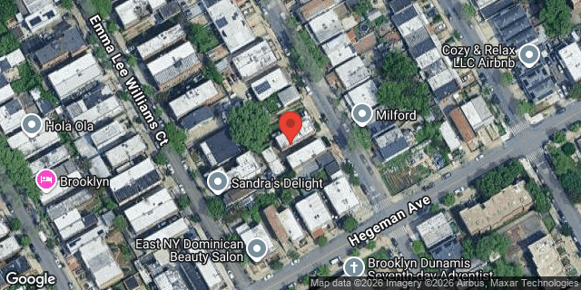 Aerial map of 464 MILFORD STREET, Brooklyn
