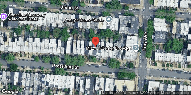Aerial map of 1531 PRESIDENT STREET, Brooklyn