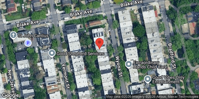 Aerial map of 442 WYONA STREET, Brooklyn